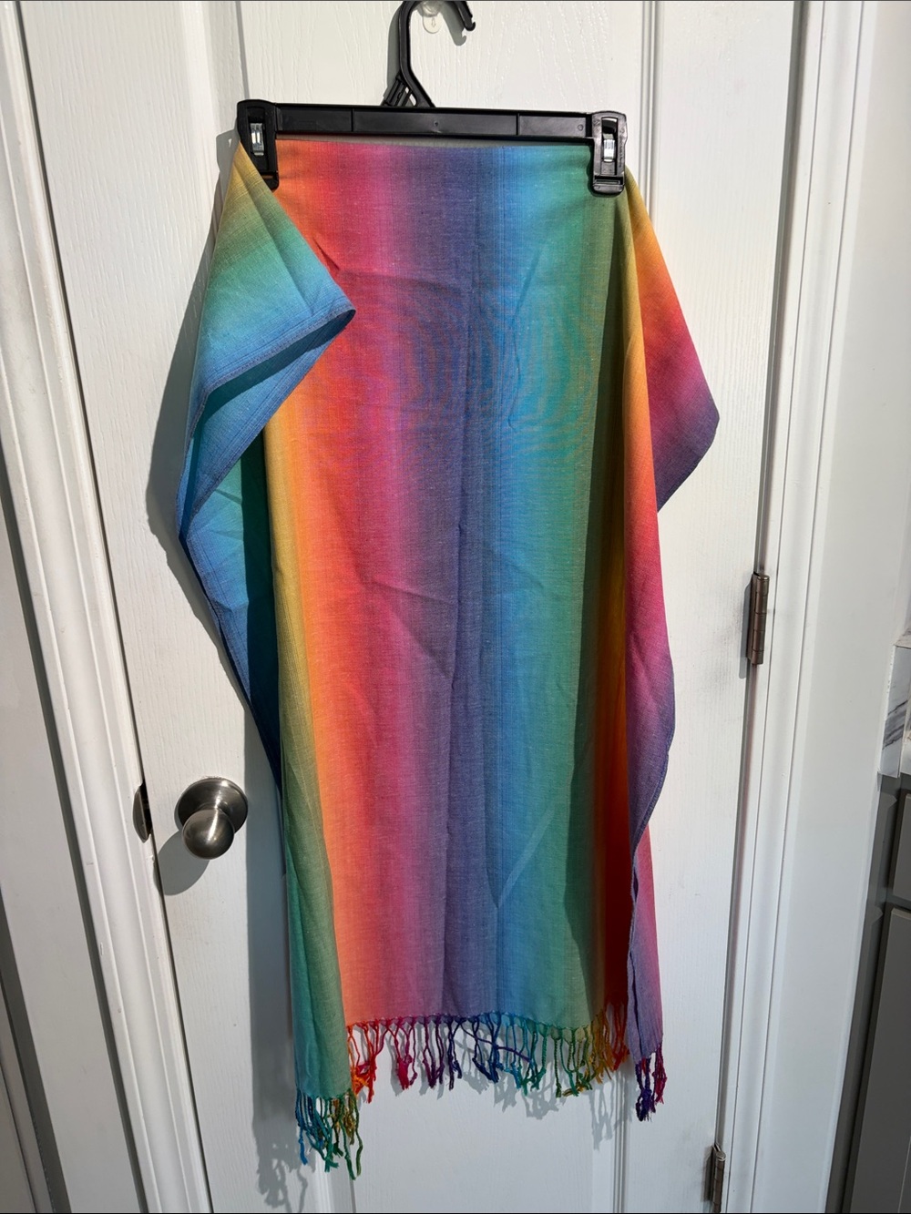 Multicolor Rainbow (or PRIDE) Fringe scarf
